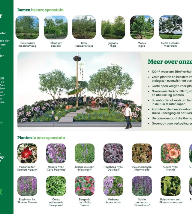 Flyer over sponstuin Groen Groeien